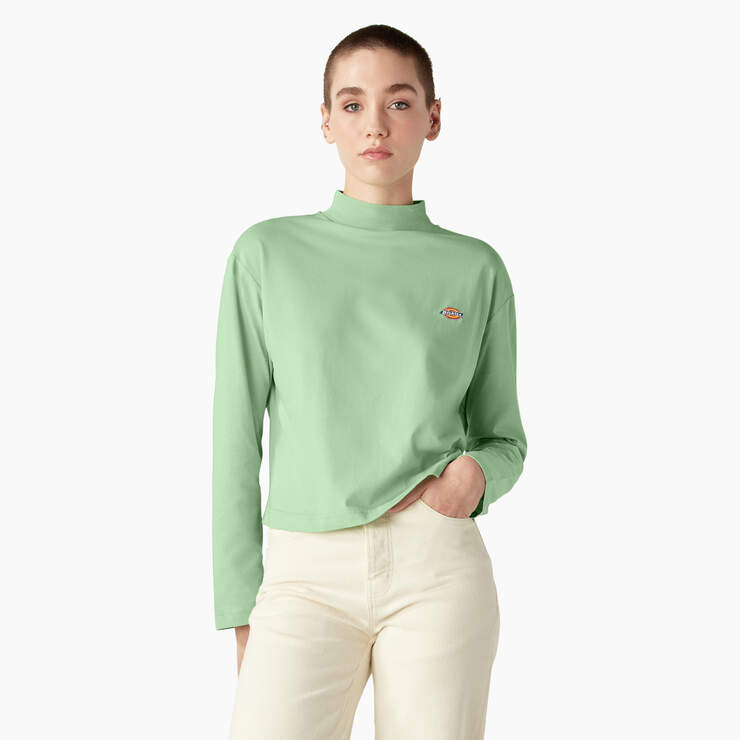 Women's Mapleton High Neck Long Sleeve T-Shirt - Quiet Green (QG2) image number 1