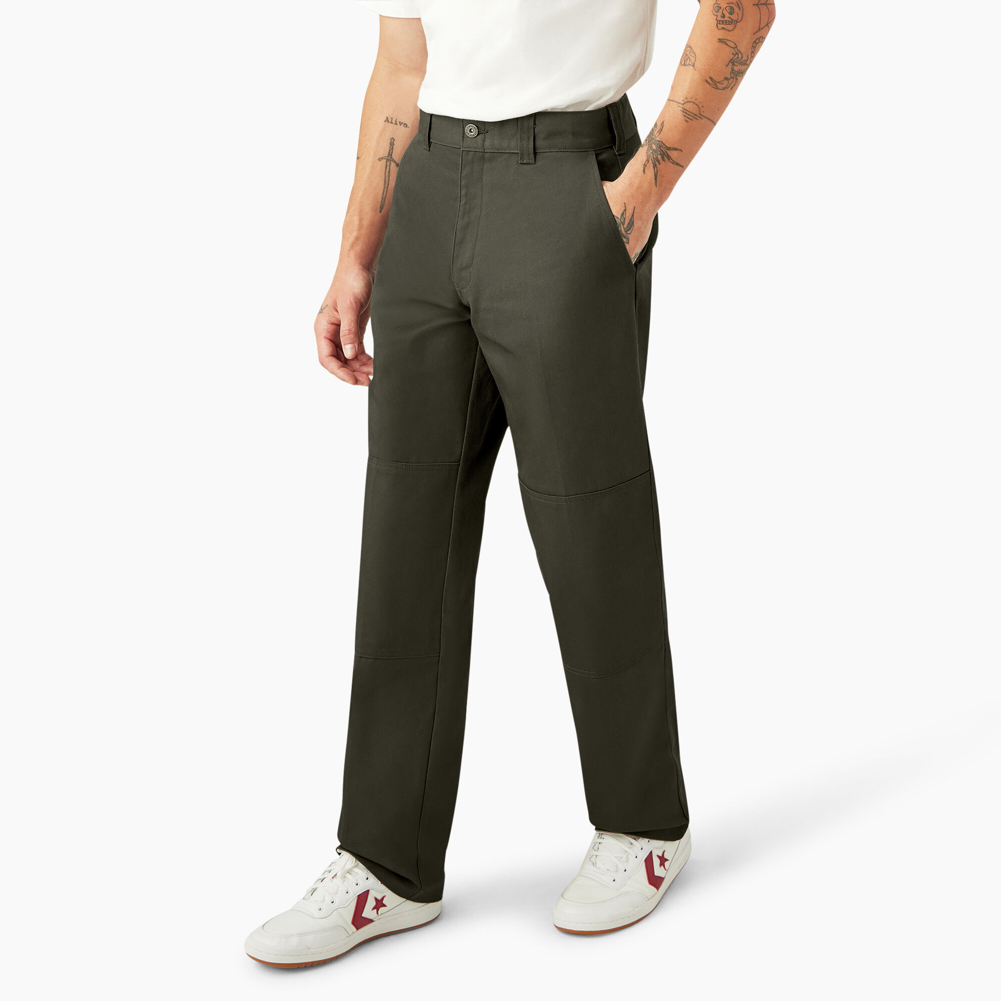 Dickies x Spitfire Double Knee Pants - Olive Green 34x30