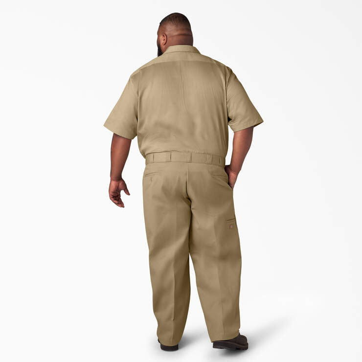 Loose Fit Double Knee Work Pants - Khaki (KH) image number 12