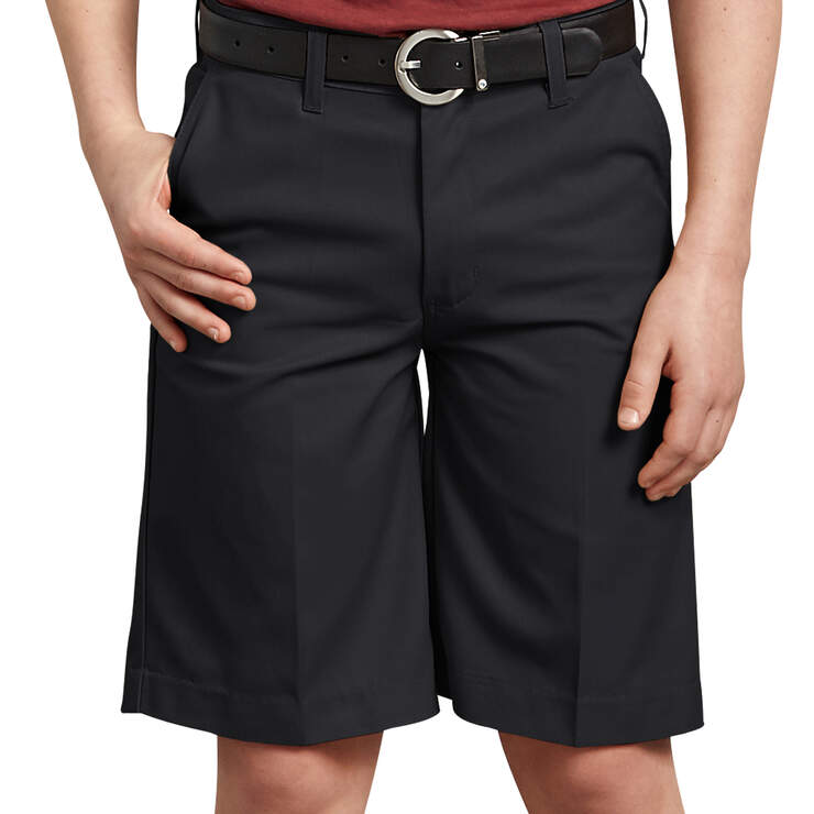 Boys' FlexWaist® Flat Front Shorts, 4-7 - Black (BK) image number 1
