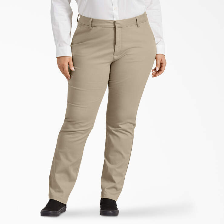 Women's Plus Perfect Shape Relaxed Fit Bootcut Pants - Rinsed Oxford Stone (RDG2) image number 1
