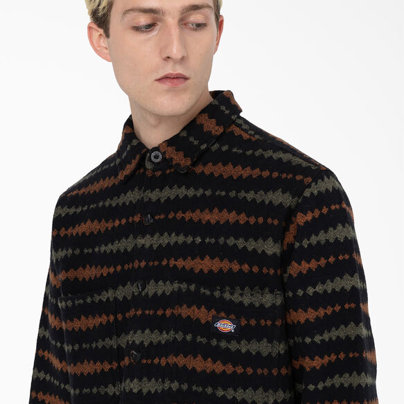 Falkville Button-Up Shirt - Black/Military Green &#40;BMN&#41;
