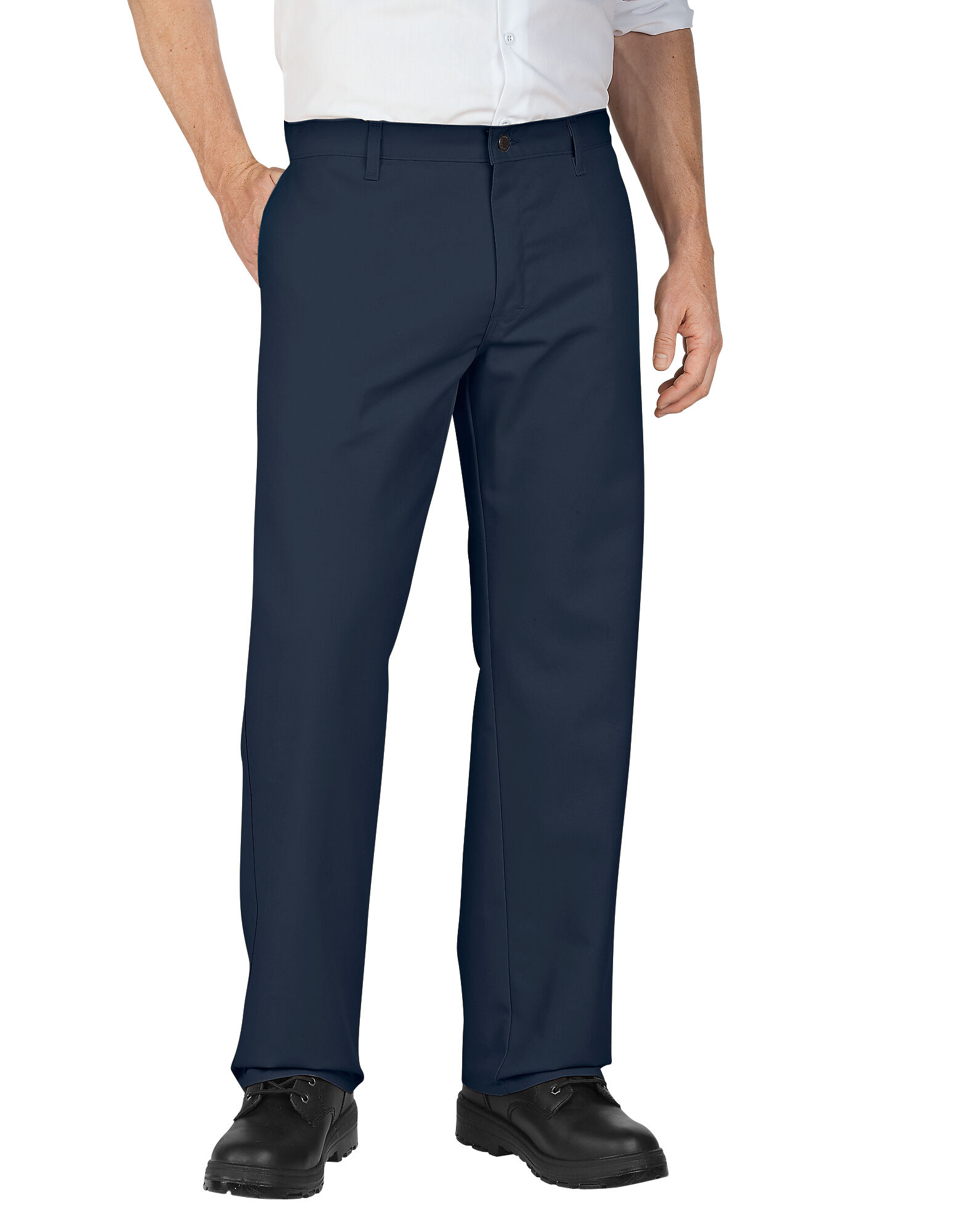 Genuine Dickies Mens Relaxed Fit Straight Leg Flat Front Flex Pant ...