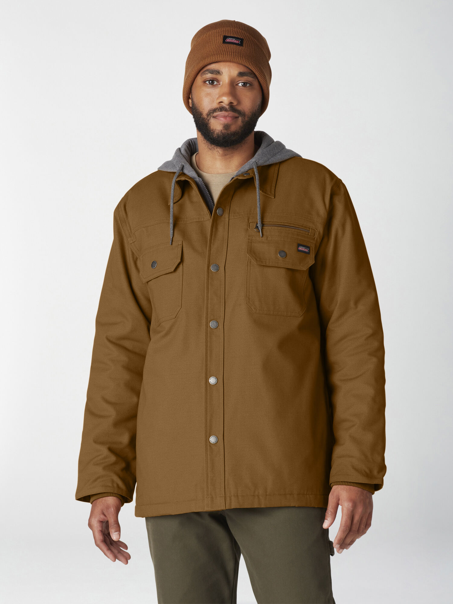 Dickies hooded shirt jacket cheap