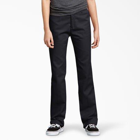 Girls&#39; FLEX Slim Fit Pants, 4-16 - Black &#40;BK&#41;