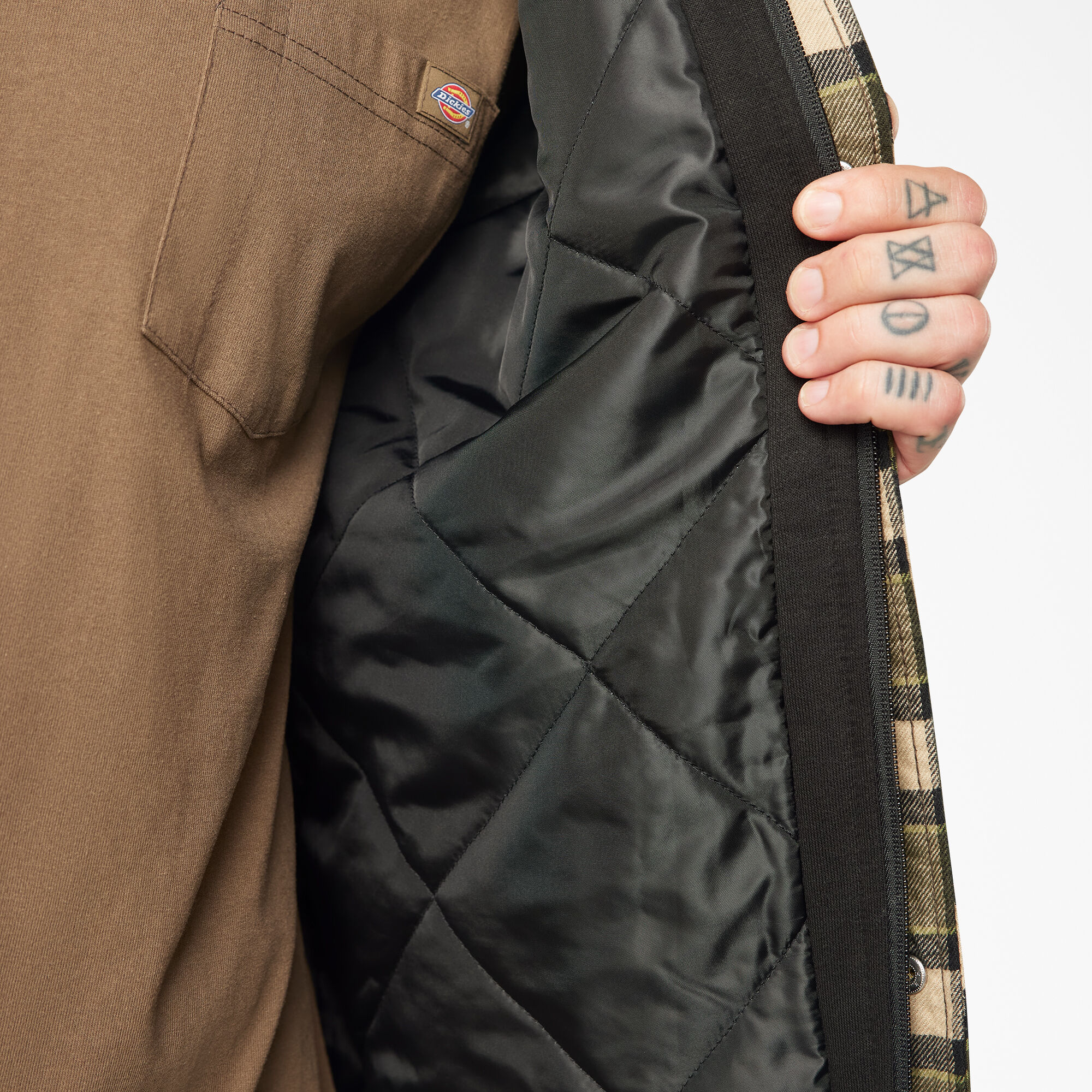 Men s Water Repellent Flannel Hooded Shirt Jacket Dickies US