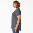 Women&#39;s Plus Short Sleeve V-Neck T-Shirt - Graphite Gray &#40;GA&#41;