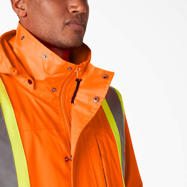 Hi Vis 2-Piece Safety Rain Suit - ANSI Orange (AO) image number 5
