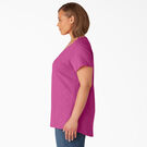 Women&#39;s Plus Short Sleeve V-Neck T-Shirt - Festival Fuchsia &#40;F2F&#41;