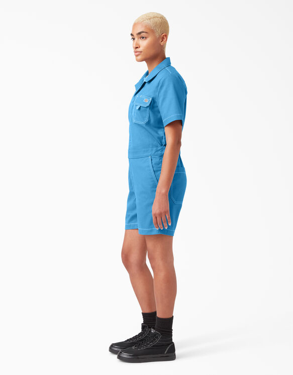 Women&#39;s Ripstop Short Sleeve Coveralls - Rinsed Cobalt &#40;R2T&#41;