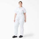Women&#39;s Plus FLEX Cooling Temp-iQ&reg; Short Sleeve Coveralls - White &#40;WH&#41;