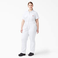 Women's Plus FLEX Cooling Short Sleeve Coveralls - White (WH)