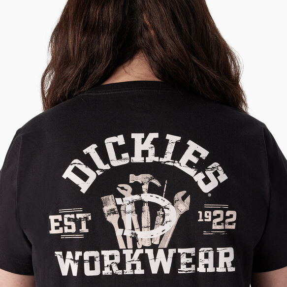 Women&#39;s Plus Heavyweight Workwear Graphic T-Shirt - Black &#40;KBK&#41;