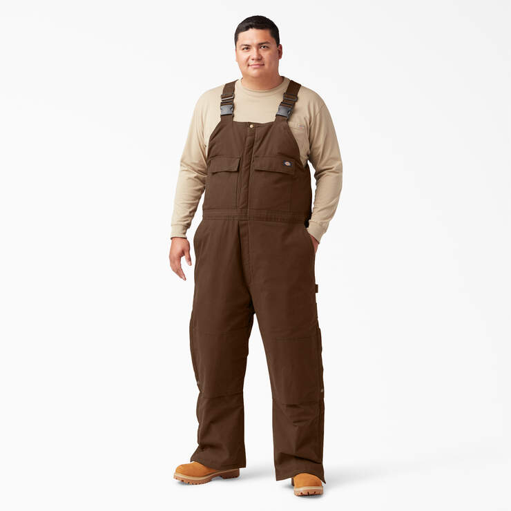 Sanded Duck Insulated Bib Overalls - Timber Brown (TB) image number 3