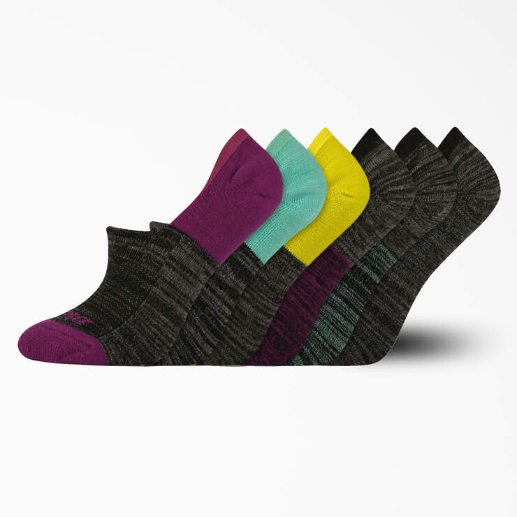 Women's Moisture Control Liner Socks, Size 6-9, 6-Pack - Black (BK) image number 1