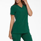 Women&#39;s EDS Essentials V-Neck Scrub Top - Hunter Green &#40;HTR&#41;