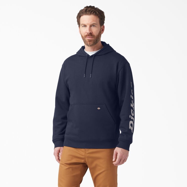Water Repellent Logo Sleeve Hoodie - Ink Navy &#40;IK&#41;