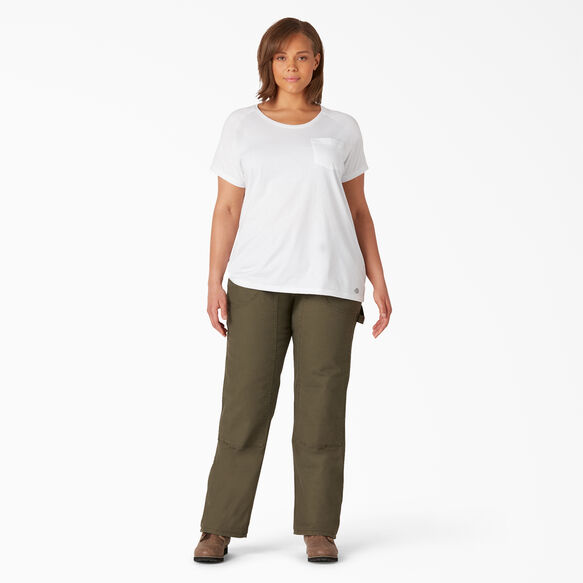 Women&#39;s Plus Cooling Short Sleeve Pocket T-Shirt - White &#40;WH&#41;