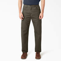 Relaxed Fit Heavyweight Duck Carpenter Pants - Rinsed Moss Green (RMS)