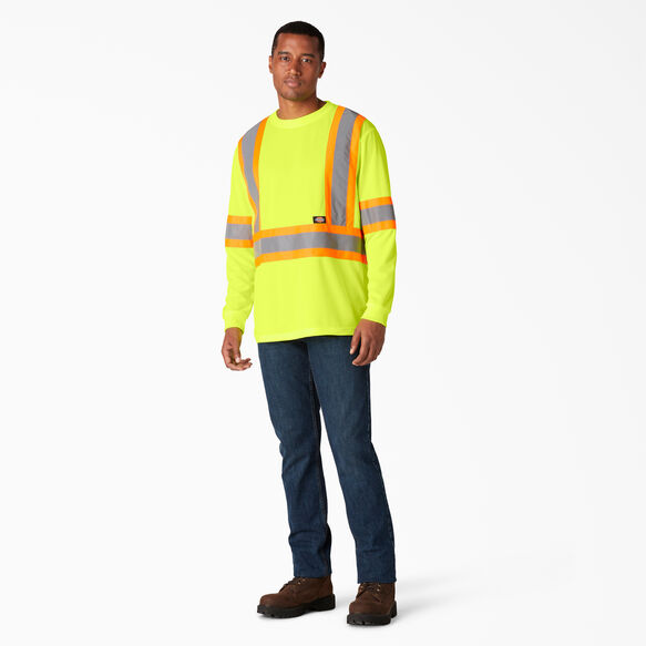 Hi Vis Safety Long Sleeve T-Shirt - ANSI Yellow &#40;AY&#41;