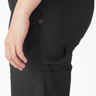 Women&rsquo;s Relaxed Fit Duck Carpenter Shorts, 11&quot; - Rinsed Black &#40;RBK&#41;