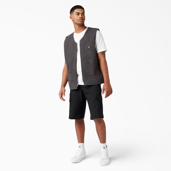 Relaxed Fit Cargo Shorts, 13&quot; - Black &#40;BK&#41;
