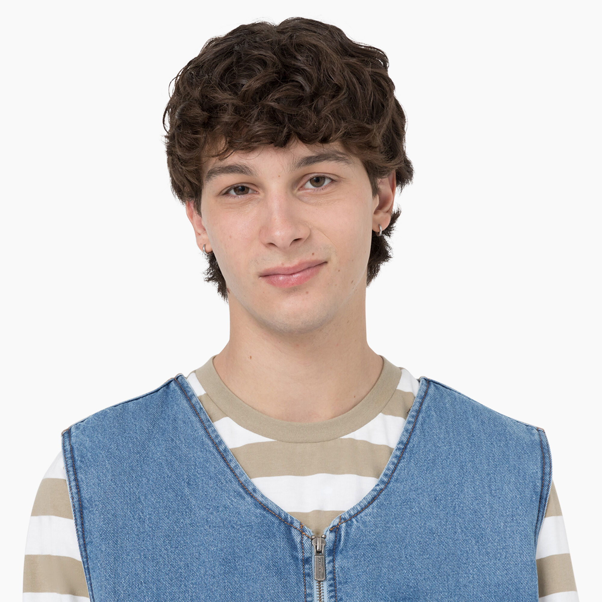 Zip up denim vest 2025