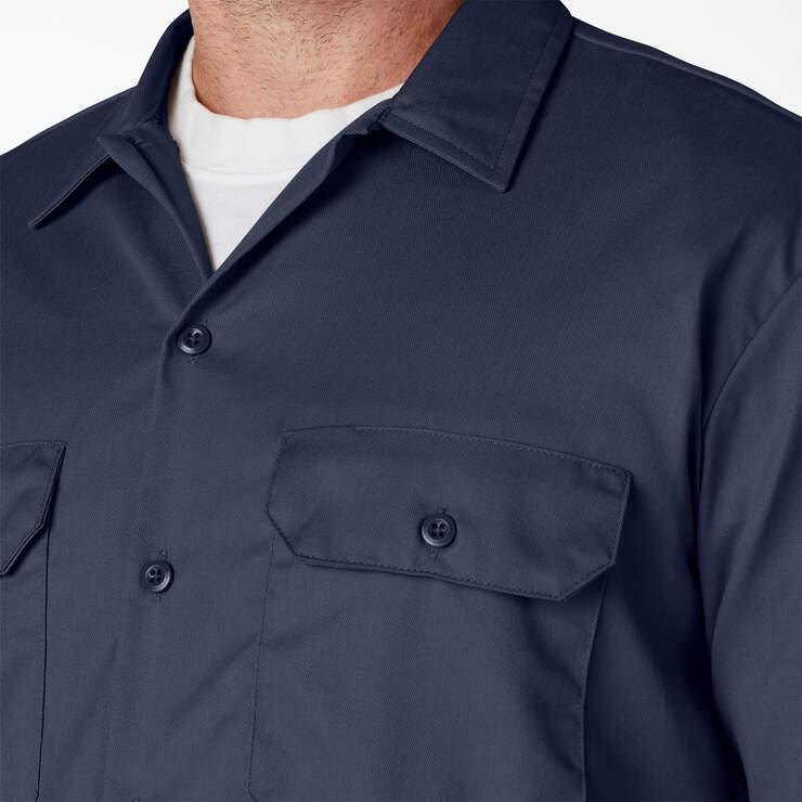 Short Sleeve Work Shirt - Navy Blue (NV) image number 13