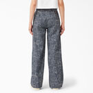 Women&#39;s Stonewashed Wide Leg Work Pants - Rinsed Navy Crosshatch &#40;R2A&#41;