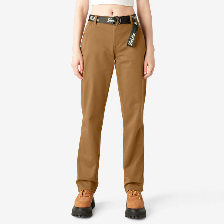 Women's Relaxed Fit Carpenter Pants - Brown Duck (BD) image number 1