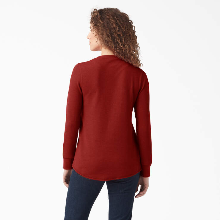 Women’s Long Sleeve Thermal Shirt - Molten Lava Heather (M2H) image number 2