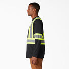 Hi Vis Safety Long Sleeve T-Shirt - Black &#40;BK&#41;