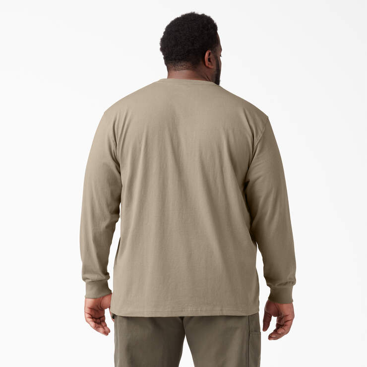 Heavyweight Long Sleeve Henley T-Shirt - Desert Sand (DS) image number 5