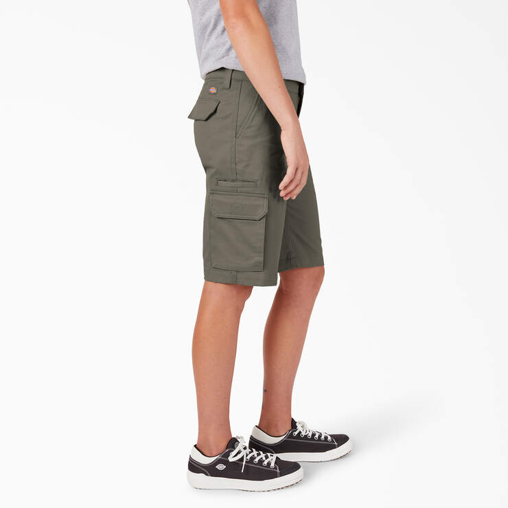 Women's Relaxed Fit Cargo Shorts, 11" - Grape Leaf (GE) image number 3