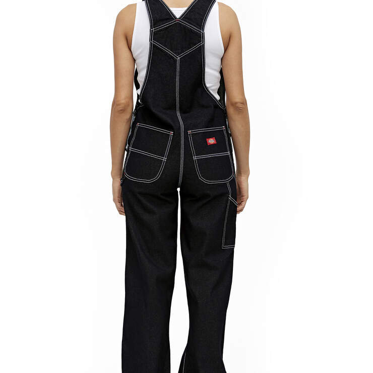 Dickies Girl Juniors' Relaxed Twill Overalls - Black (BLK) image number 2