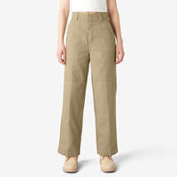 Women’s Relaxed Fit Double Knee Pants - Khaki (KH)