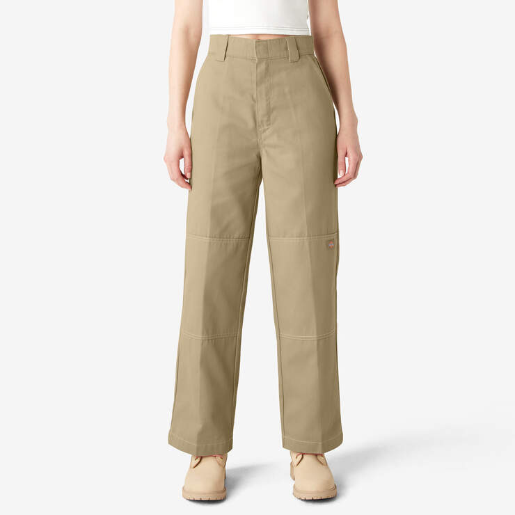 Women’s Relaxed Fit Double Knee Pants - Khaki (KH) image number 1