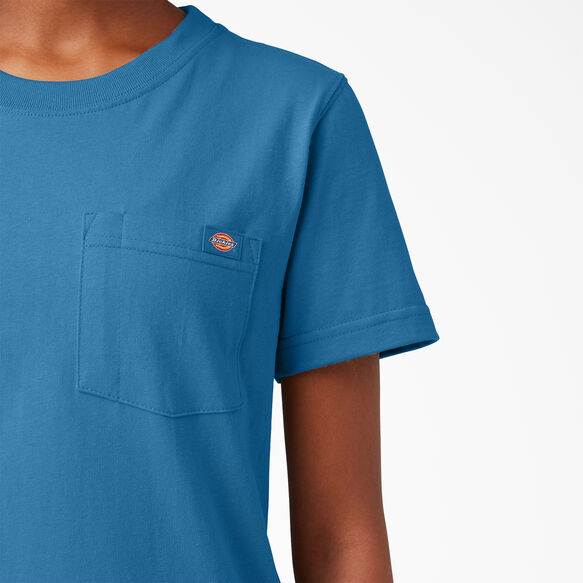 Women&#39;s Heavyweight Short Sleeve Pocket T-Shirt - Vallarta Blue &#40;V2B&#41;