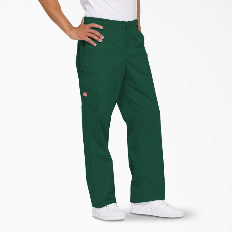 Men's EDS Signature Scrub Pants - Hunter Green (HTR) image number 4