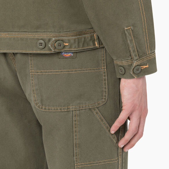 Duck Contrast Stitch Jacket - Stonewashed Military Green &#40;SMW&#41;
