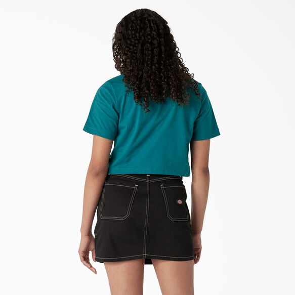Women&#39;s Zebra Graphic Cropped T-Shirt - Deep Lake &#40;DL2&#41;