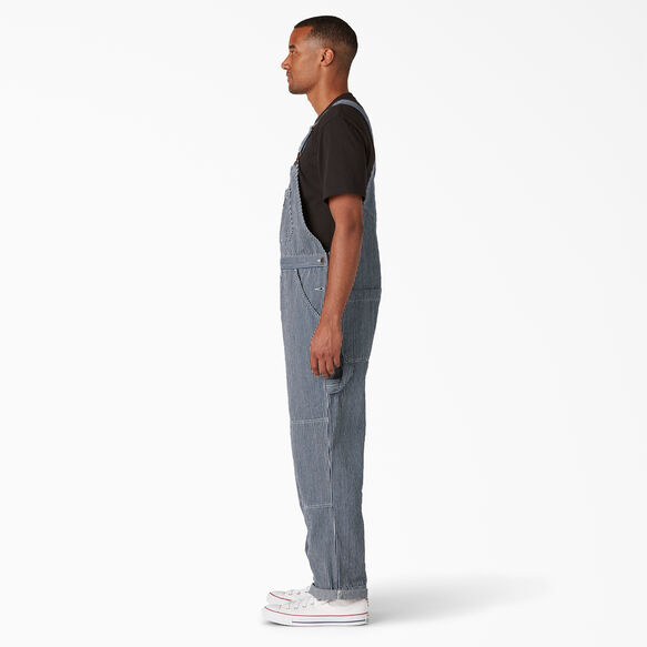 Rinsed Hickory Stripe Double Knee Bib Overalls - Rinsed Hickory Stripe &#40;RHS&#41;