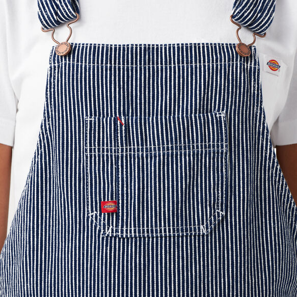 Women&#39;s Bib Shortalls, 7&#39;&#39; - Rinsed Hickory Stripe &#40;RHS&#41;