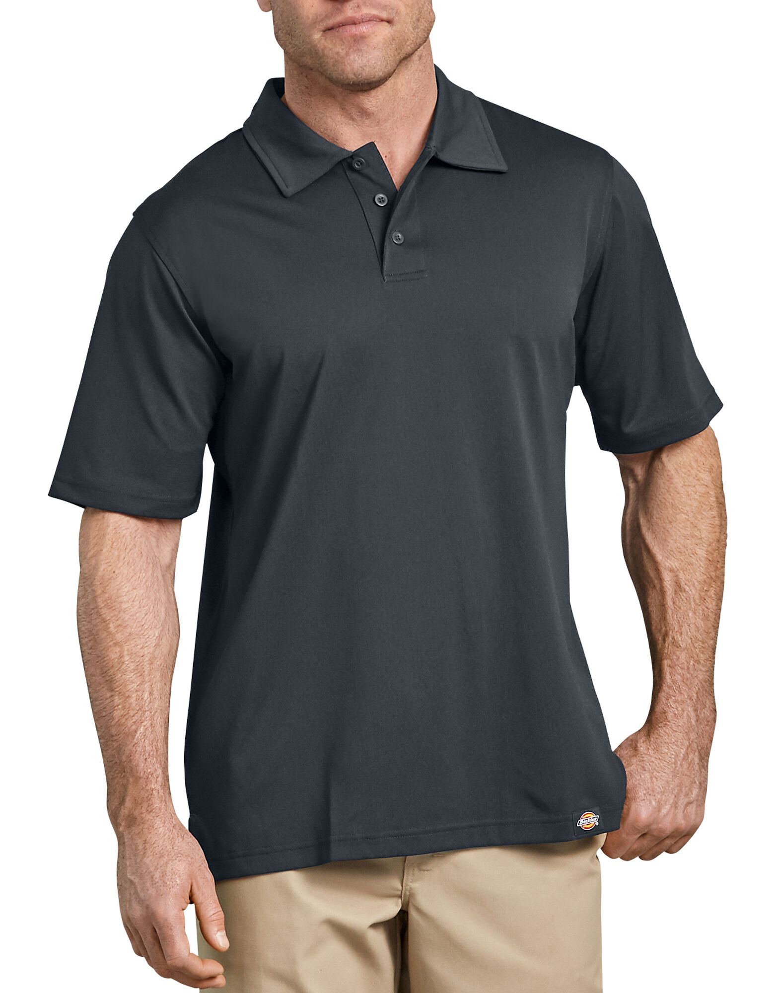 Men's Industrial Work Tech Performance Polo Shirt , Dark Charcoal Gray ...