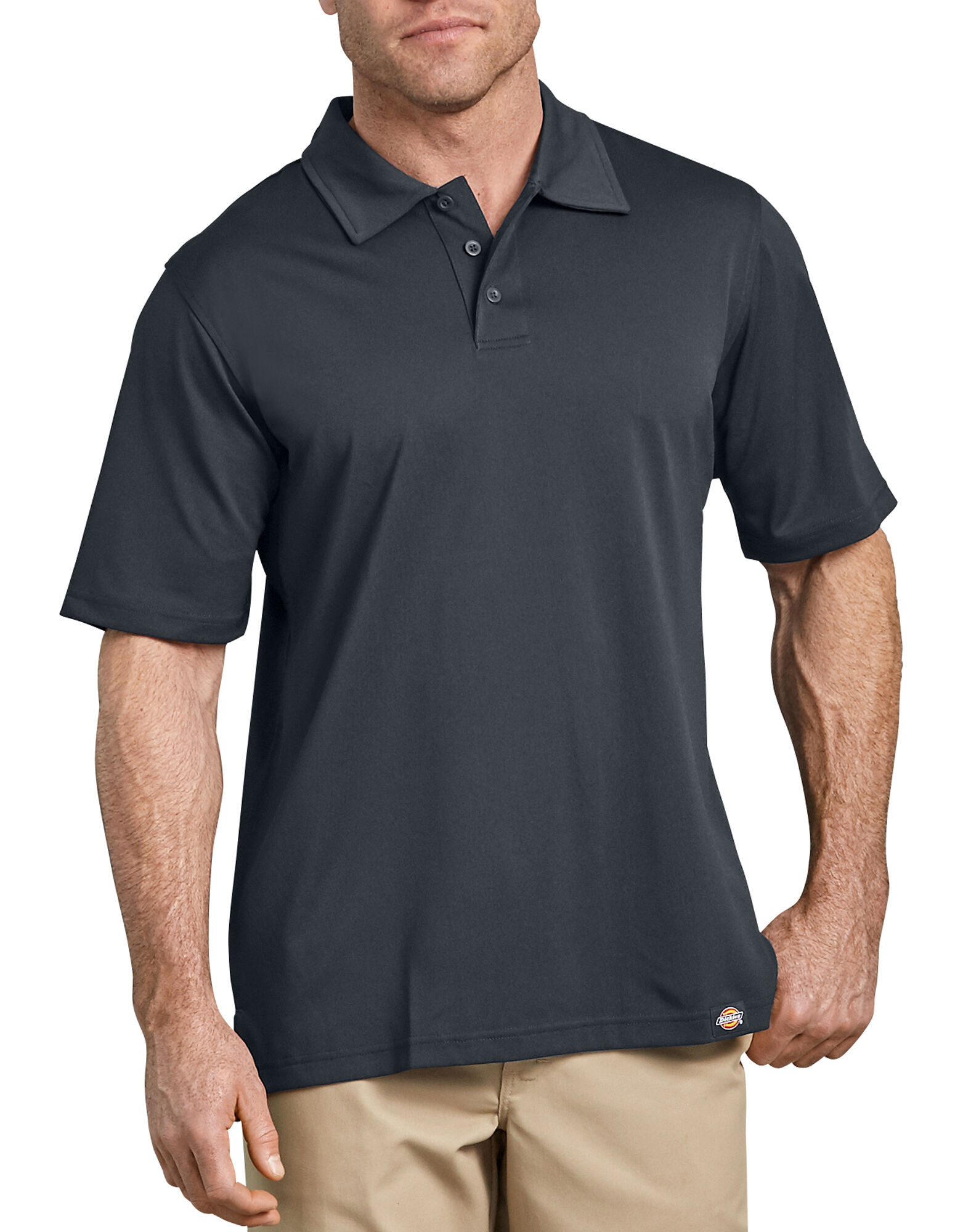Men's Industrial Work Tech Performance Polo Shirt , Dark Charcoal Gray
