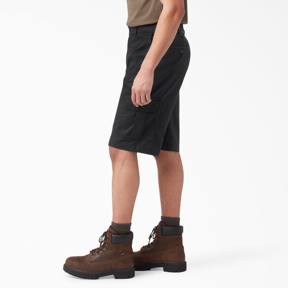 Relaxed Fit Cargo Shorts, 13&quot; - Black &#40;BK&#41;