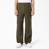 Florala Relaxed Fit Double Knee Pants - Military Green (ML)