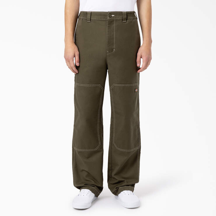 Florala Relaxed Fit Double Knee Pants - Military Green (ML) image number 1