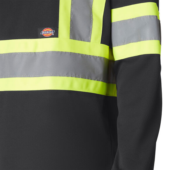 Hi Vis Safety Long Sleeve T-Shirt - Black &#40;BK&#41;