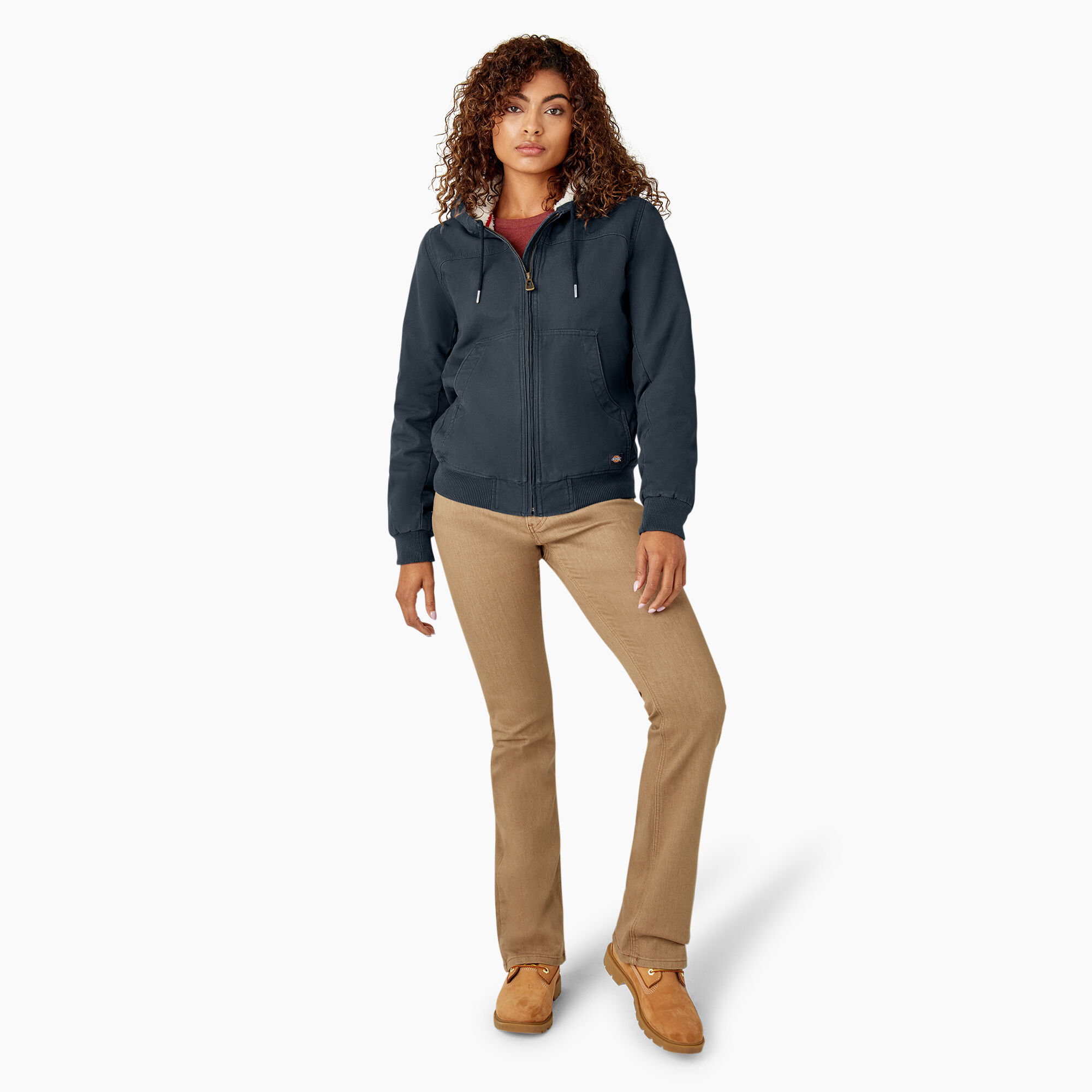 Womens fleece zip up discount